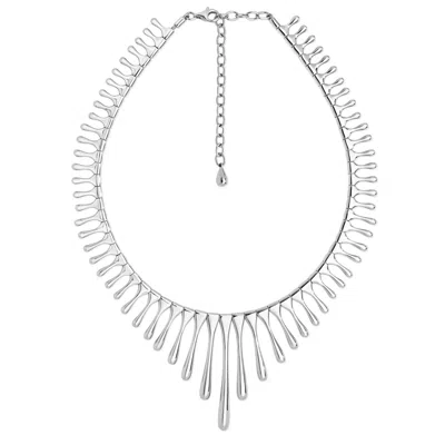 Lucy Quartermaine Women's Sterling Silver Sunray Drop Necklace In Metallic