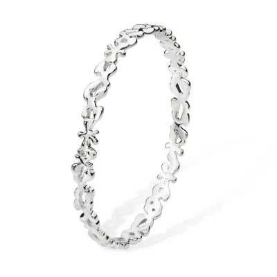 LUCY QUARTERMAINE WOMEN'S STERLING SILVER THIN SPLASH BANGLE