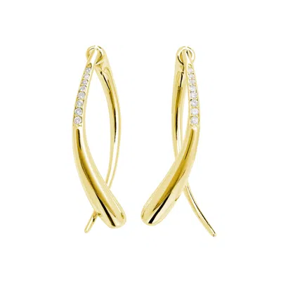 Lucy Quartermaine Women's Sycamore Front And Back Earrings In Gold Vermeil