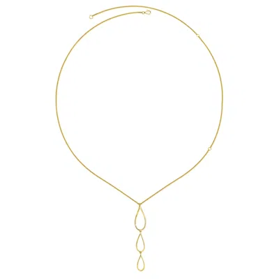 Lucy Quartermaine Women's Tri Petal Long Pendant In Gold Vermeil