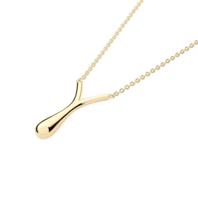 Lucy Quartermaine Women's V Drop Pendant In Gold Vermeil