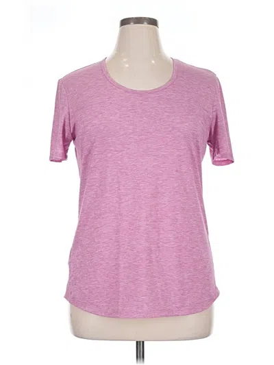 Pre-owned Lucy Short Sleeve Top Purple Crew Neck Tops