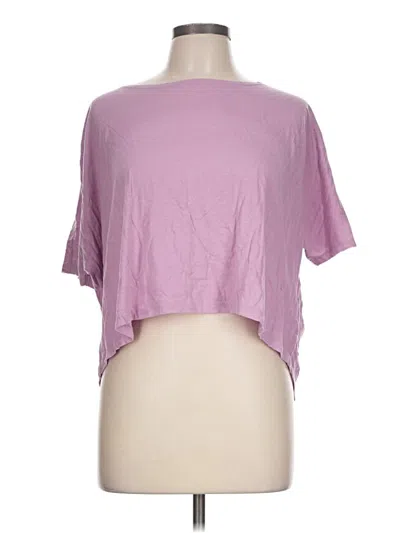 Pre-owned Lucy Short Sleeve Top Purple Keyhole Neckline Tops
