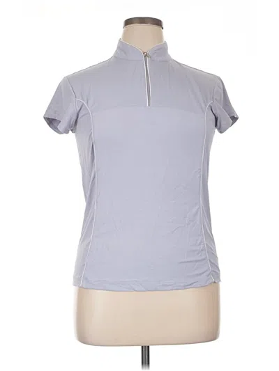 Pre-owned Lucy Short Sleeve Turtleneck In Silver