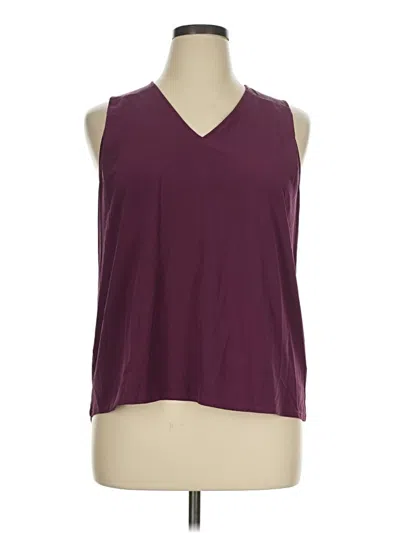 Pre-owned Lucy Sleeveless Blouse In Burgundy
