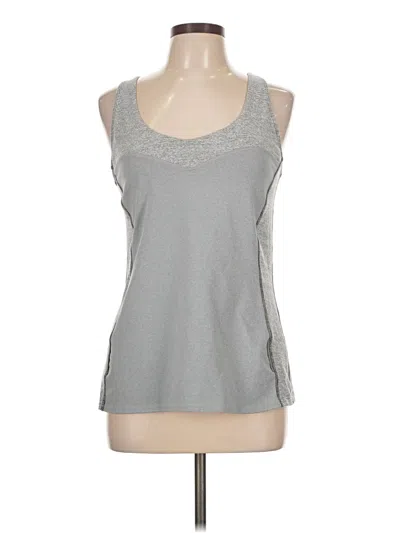 Pre-owned Lucy Sleeveless Top Gray Scoop Neck Tops