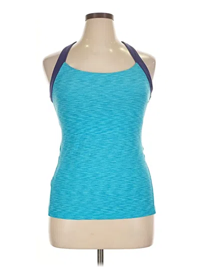 Pre-owned Lucy Tank Top Blue Halter Neckline Tops