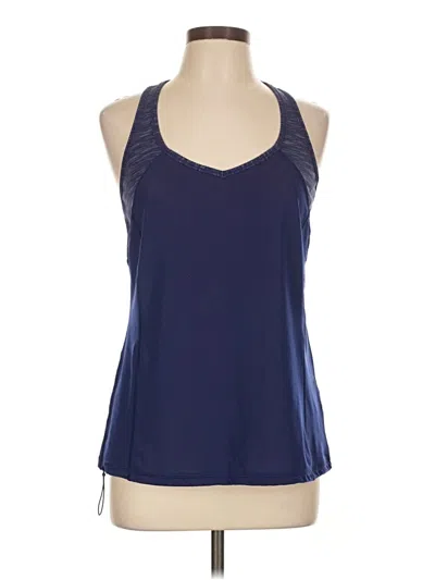 Pre-owned Lucy Tank Top Blue Halter Neckline Tops