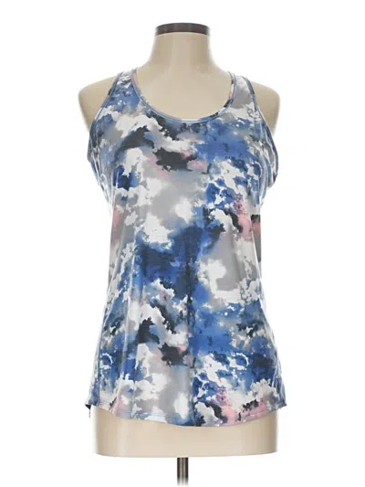 Pre-owned Lucy Tank Top Blue Halter Neckline Tops