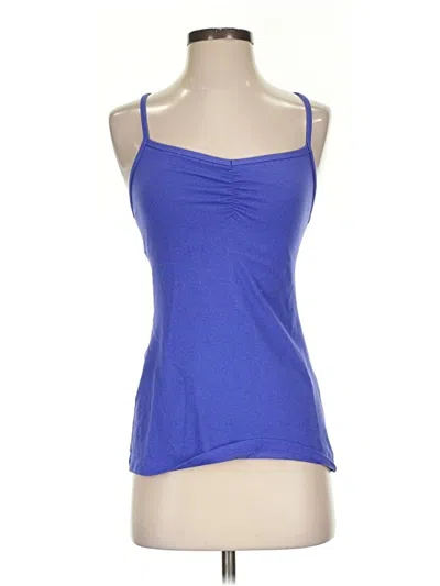 Pre-owned Lucy Tank Top Blue Strapless Neckline Tops