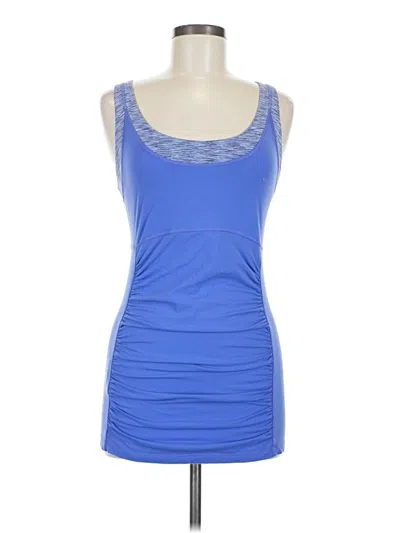 Pre-owned Lucy Tank Top Blue Strapless Neckline Tops
