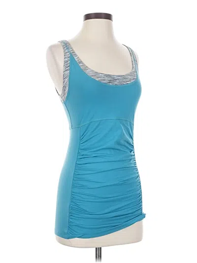 Pre-owned Lucy Tank Top Blue Strapless Neckline Tops