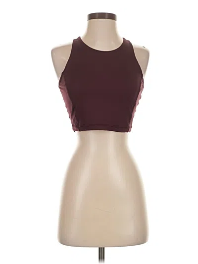 Pre-owned Lucy Tank Top Burgundy Halter Neckline Tops