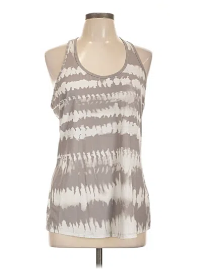Pre-owned Lucy Tank Top Gray Tie-dye Pattern Halter Neckline Tops