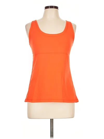 Pre-owned Lucy Tank Top Orange Strapless Neckline Tops