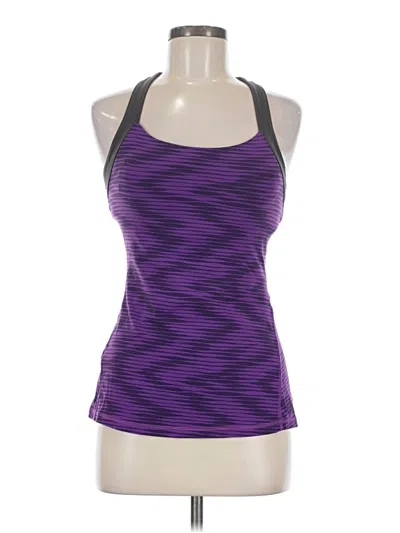 Pre-owned Lucy Tank Top Purple Halter Neckline Tops