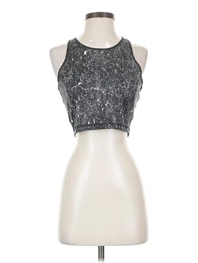 Pre-owned Lucy Tank Top Silver Tie-dye Pattern Halter Neckline Tops