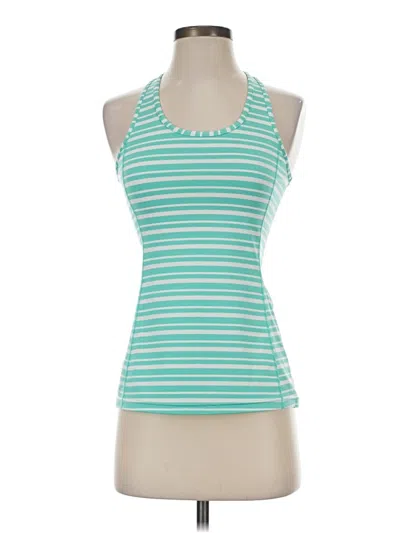Pre-owned Lucy Tank Top Teal Halter Neckline Tops