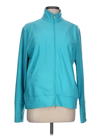 Pre-owned Lucy Zip Up Hoodie In Teal