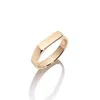 Lúdere Women's Ditch Your Comfort Zone Ring - 18k Gold Vermeil Minimalist Rectangle Signet Ring