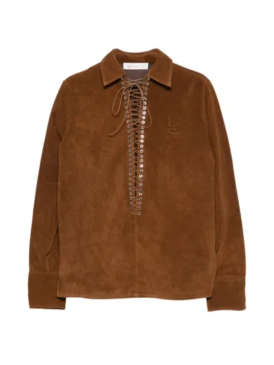 Ludovic De Saint Sernin Alan Lace-up Shirt In Multi