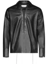Ludovic De Saint Sernin Alan Leather Shirt In Black