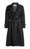 Ludovic De Saint Sernin Amanda Cotton Gabardine Trench Coat In Black