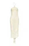 Ludovic De Saint Sernin Anthonia Sequined Open-back Midi Dress In Neutral