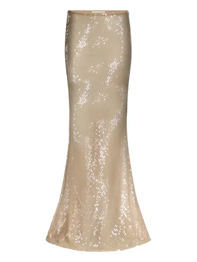Ludovic De Saint Sernin Ariel Maxi Skirt In Nude