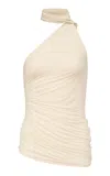 Ludovic De Saint Sernin Asymmetrical Jersey Halter Top In Neutral