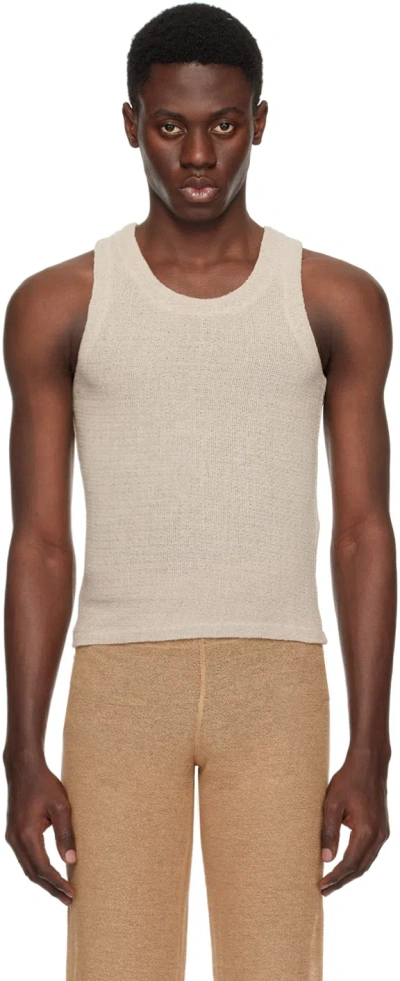 Ludovic De Saint Sernin Beige Classic Tank Top In Sand Beige