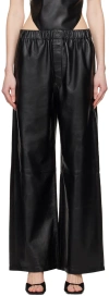 Ludovic De Saint Sernin Black Boxer Leather Pants In Black