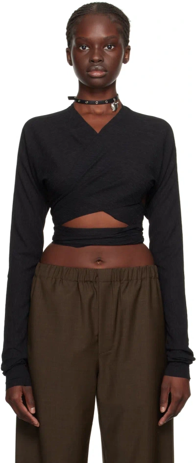 Ludovic De Saint Sernin Black Cache Cœur Shirt
