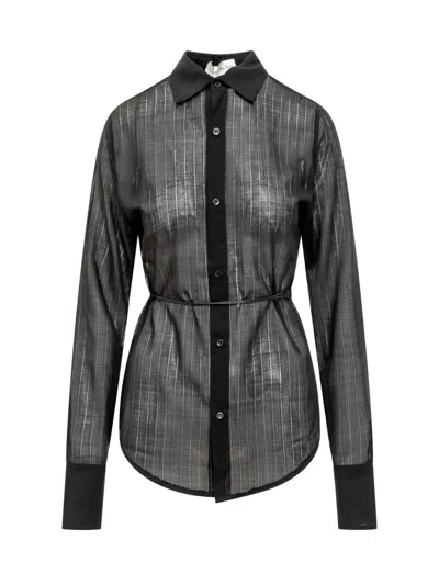 Ludovic De Saint Sernin Black Slim Stripes Shirt