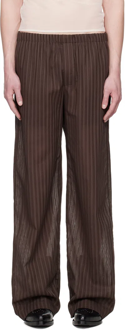 Ludovic De Saint Sernin Brown Boxer Trousers