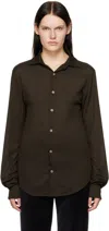 Ludovic De Saint Sernin Brown Slim Shirt In Brown