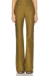 Ludovic De Saint Sernin Bum Cotton Canvas Midrise Straight Pants In Olive Green