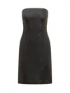 Ludovic De Saint Sernin Dress In Black Leather In Black