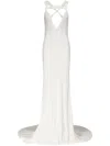 Ludovic De Saint Sernin Carrie Rib-knit Cotton Maxi Dress In White