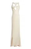 Ludovic De Saint Sernin Carrie Knotted Dress In Ivory