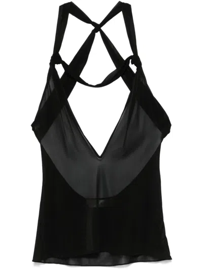 Ludovic De Saint Sernin Carrie Top In Black