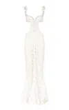 Ludovic De Saint Sernin Chloe Cutout Guipure Lace Gown In White
