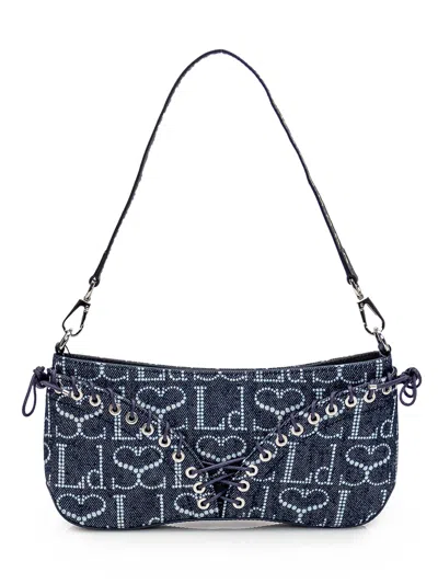 Ludovic De Saint Sernin The Cleavage Denim Shoulder Bag In Blue