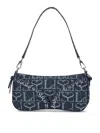 Ludovic De Saint Sernin All-over Monogram Denim Cleavage Bag In Blue