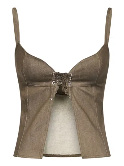 Ludovic De Saint Sernin Cotton Top In Brown