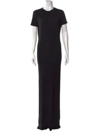 Pre-owned Ludovic De Saint Sernin Crew Neck Long Dress In Black