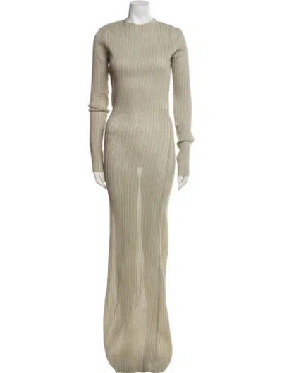 Pre-owned Ludovic De Saint Sernin Crew Neck Long Dress In Green
