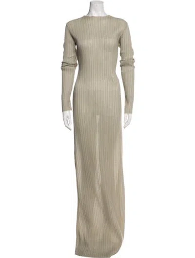 Pre-owned Ludovic De Saint Sernin Crew Neck Long Dress In Green