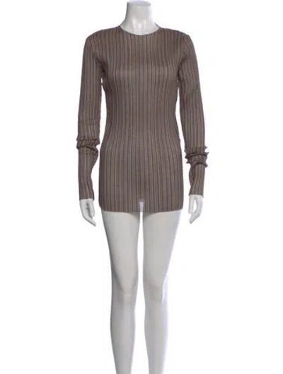 Pre-owned Ludovic De Saint Sernin Crew Neck Mini Dress In Brown