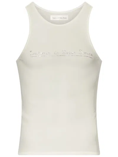 Ludovic De Saint Sernin Crystal-embellished Logo Top In White